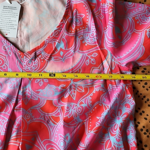 NWT Made With Love Floral Mumu Coverup Dress Small - Picture 6 of 9